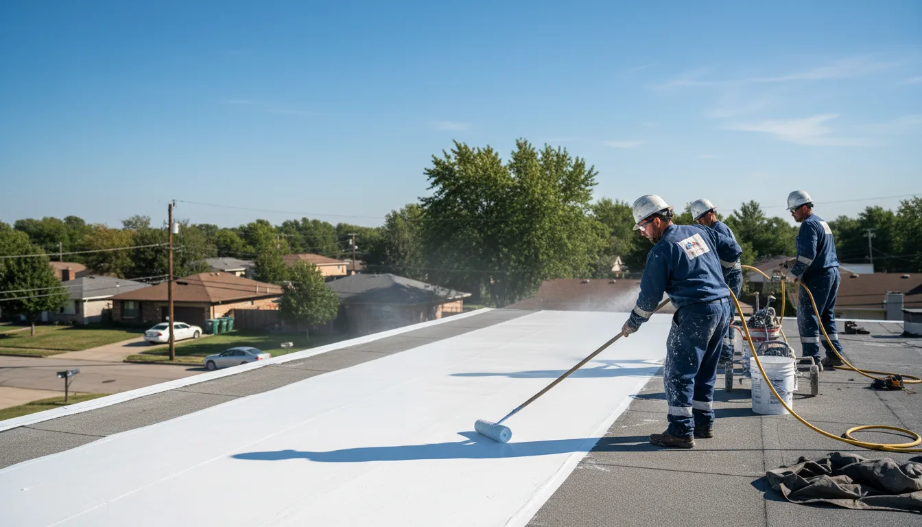 Commercial roof coating in Roselle, IL near me